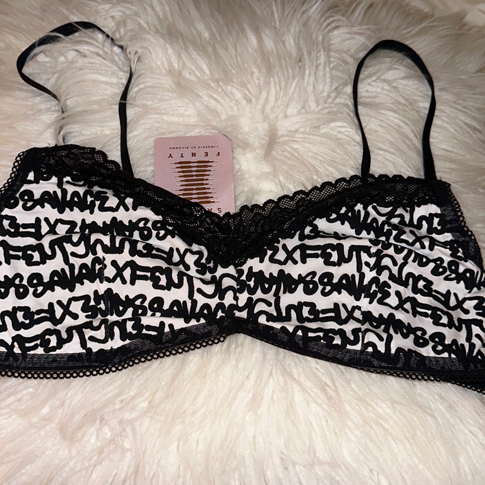 🆕 SAVAGE X FENTY Cotton Essentials Lace-Trim Bralette